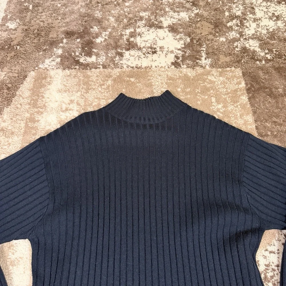 Southpole Sweater Mens Large Navy Turtleneck Ribbed VTG‎ Y2K Rib Knit Pullover